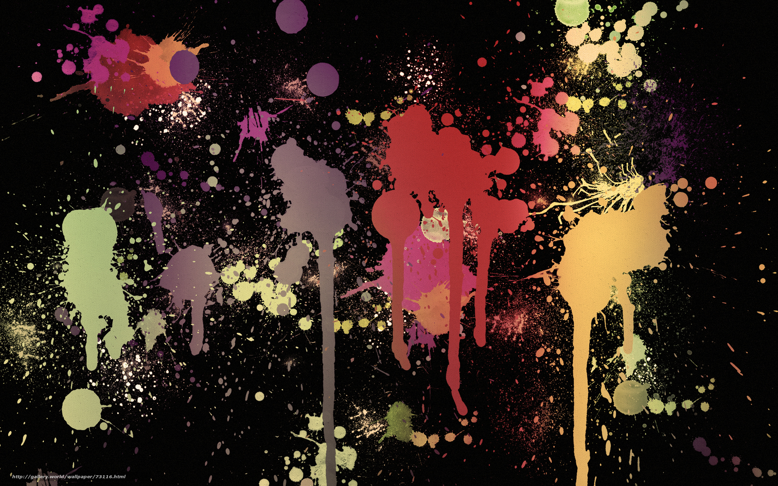 colorful paint splatter art