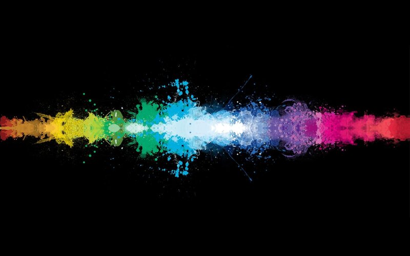 Colorful Paint Splatter — Black, Dynamic
