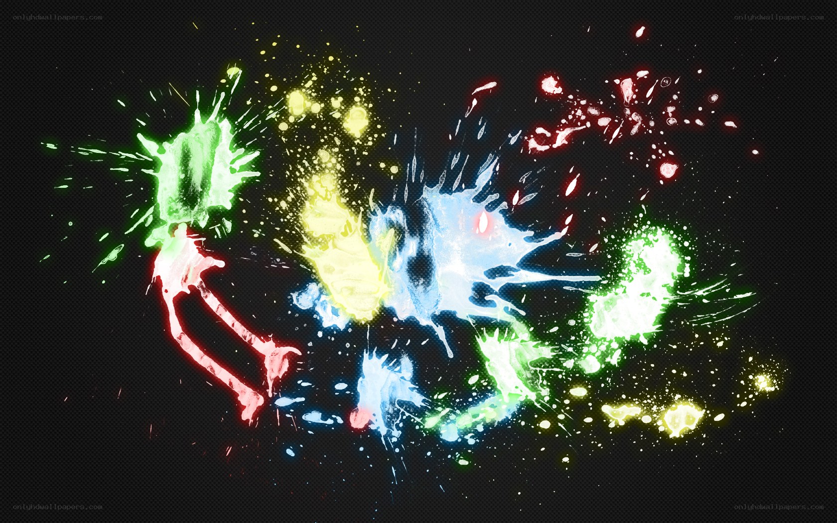 colorful paint splatter explosion