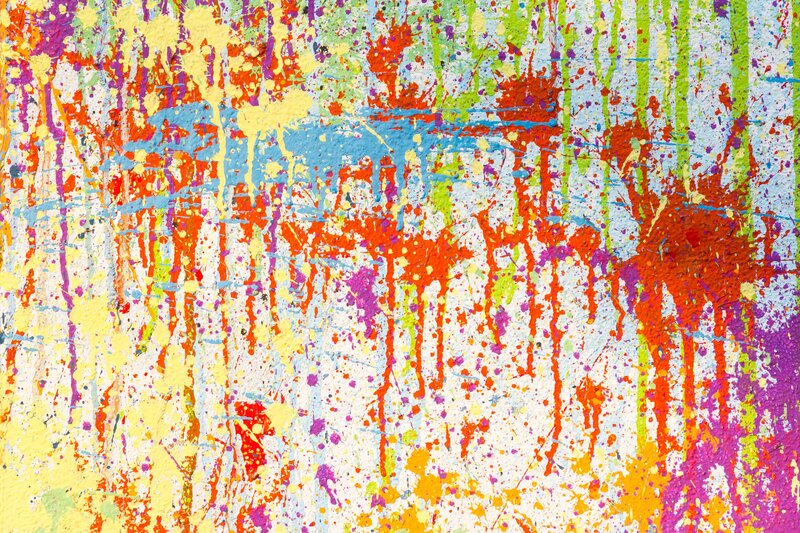 Colorful Paint Splatter — Yellow, Vibrant