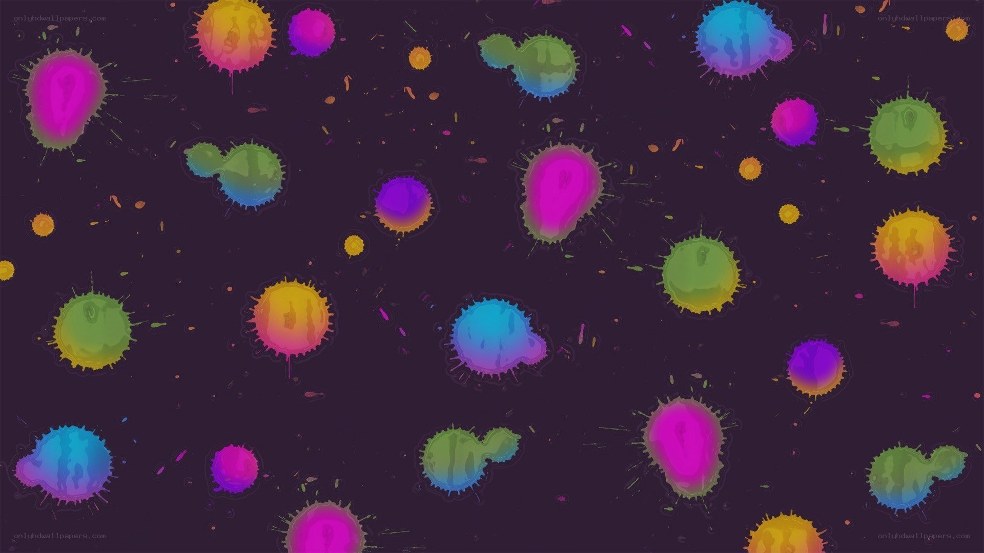 colorful paint splatters