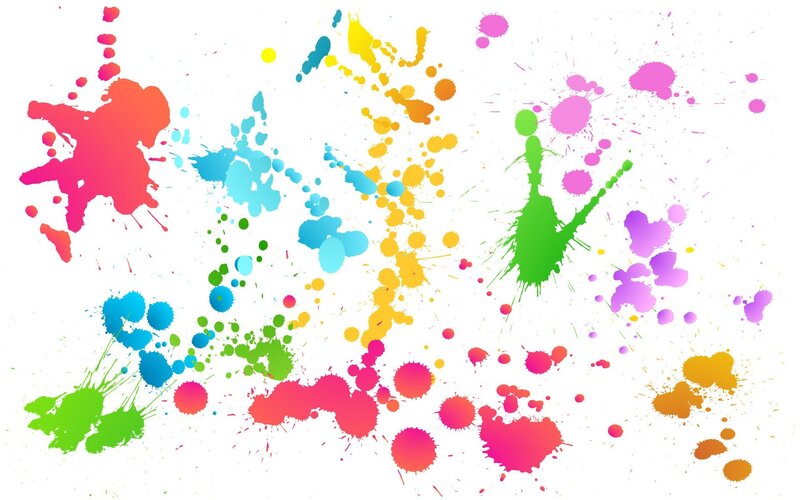 colorful paint splatters