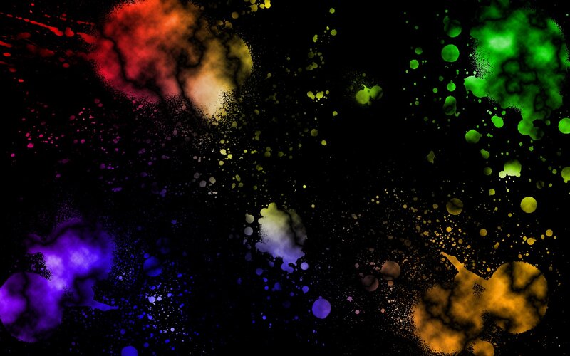 colorful paint splatters