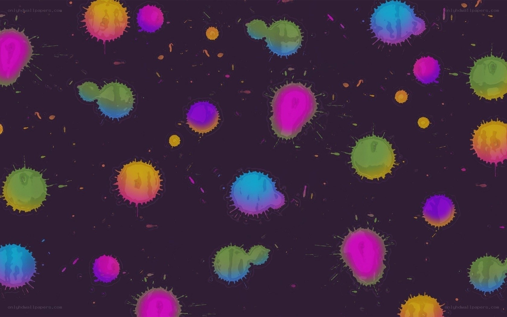 colorful paint splatters