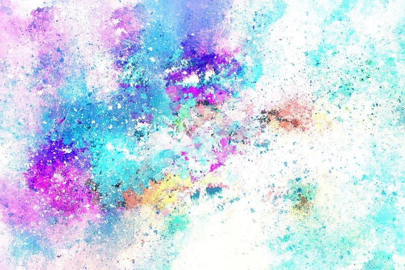 Colorful Paint Splatters — Blue, Vibrant, Abstract
