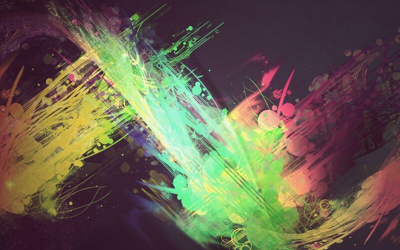 Colorful Paint Splatters — Green, Energetic