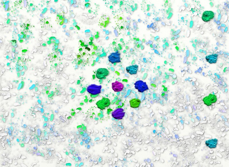 Colorful Paint Splatters — Green, Playful