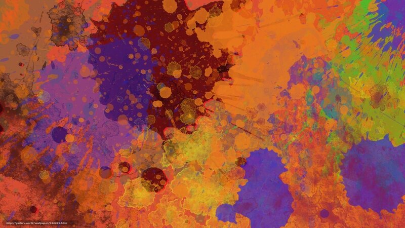 Colorful Paint Splatters — Orange