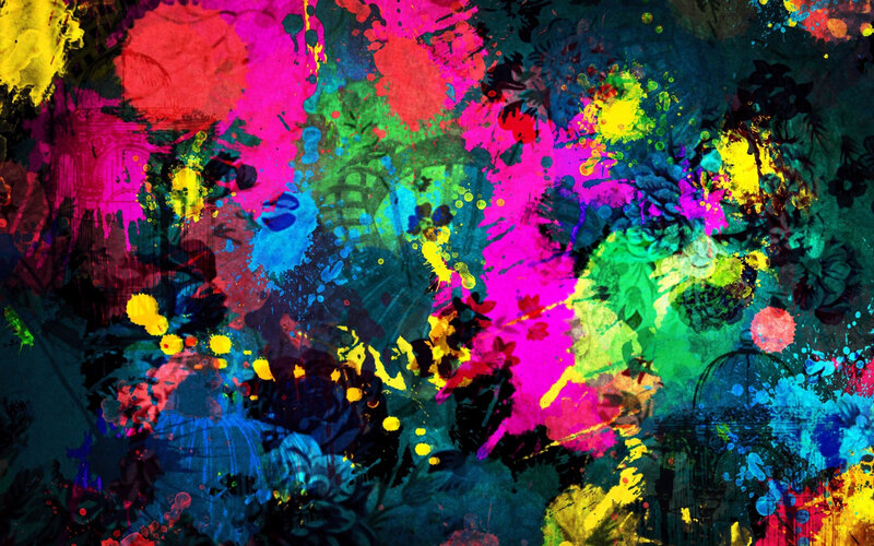 Colorful Paint Splatters — Pink