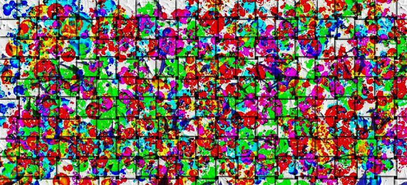 Colorful Paint Splatters — Red, Chaotic