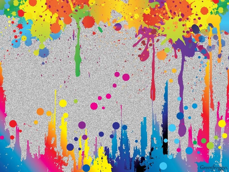Colorful Paint Splatters — Silver