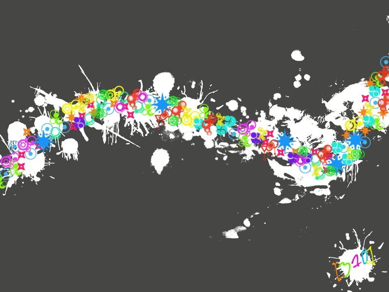 Colorful Paint Splatters — White, Playful