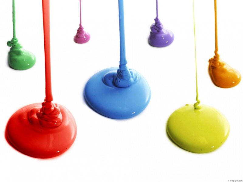 Colorful Paint Streams — Red