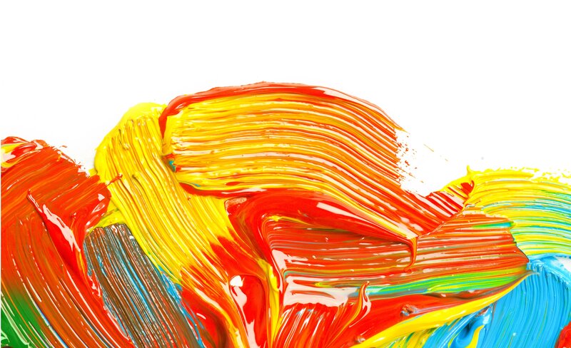 Colorful Paint Strokes — Red