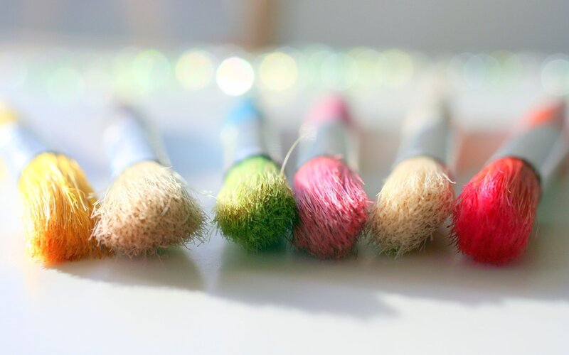 Colorful Paintbrushes — Yellow