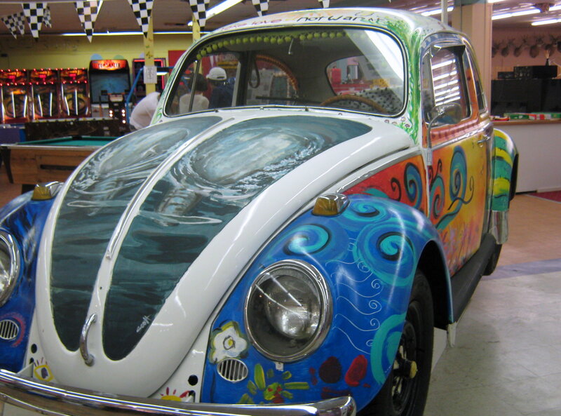 Colorful Painted Beetle Car