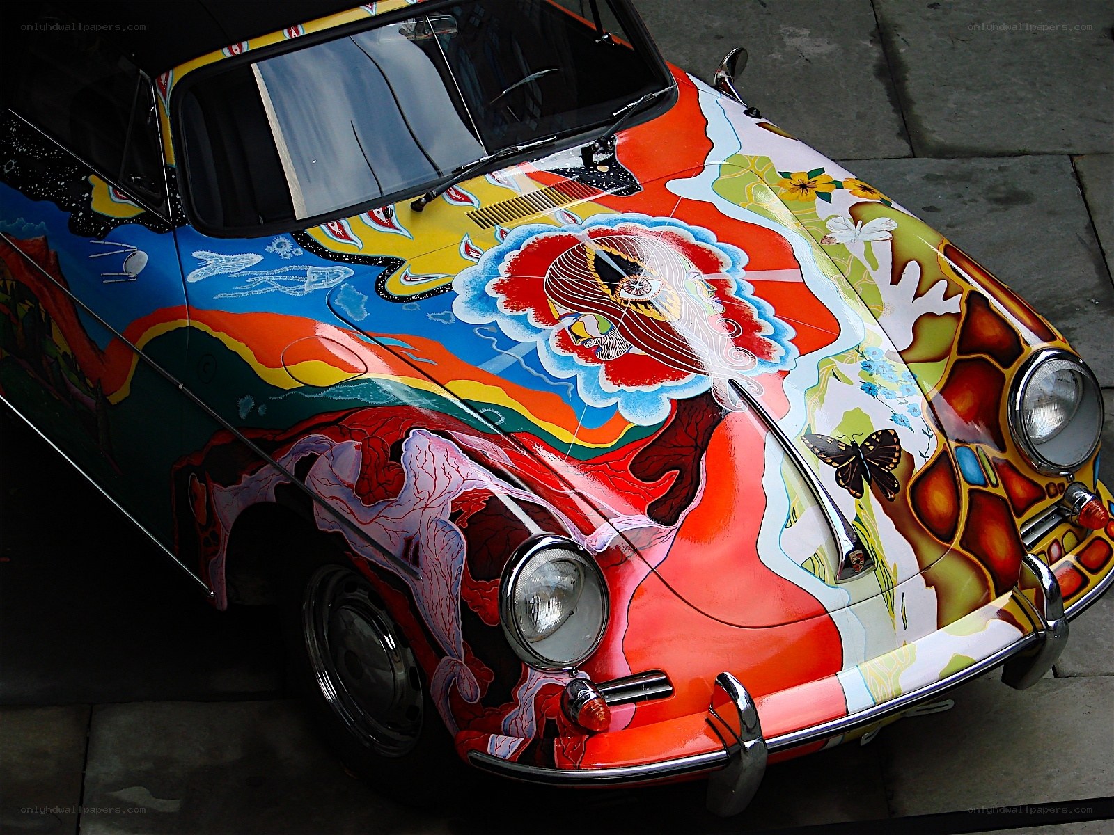 colorful painted car