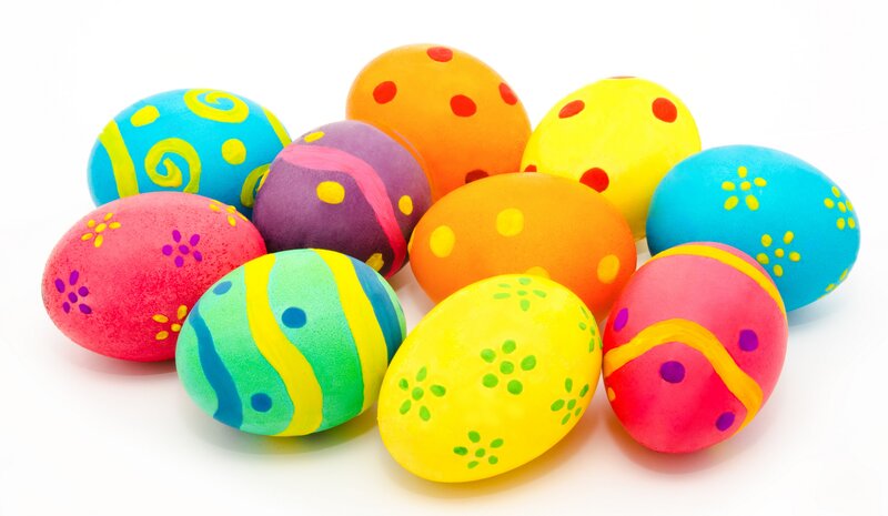 Colorful Painted Easter Eggs — Yellow