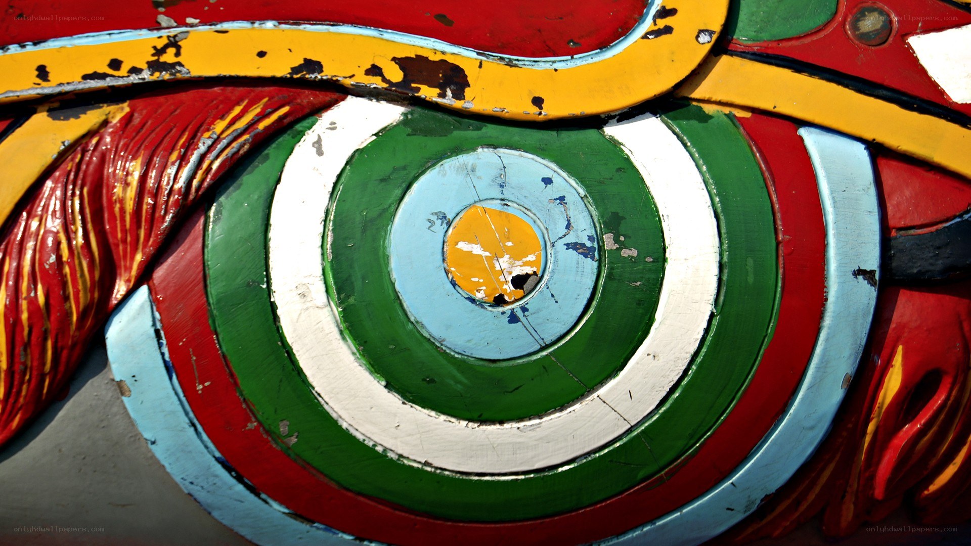 colorful painted eye detail