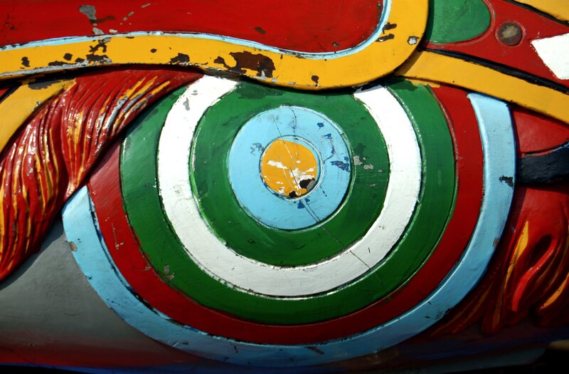 colorful painted eye detail