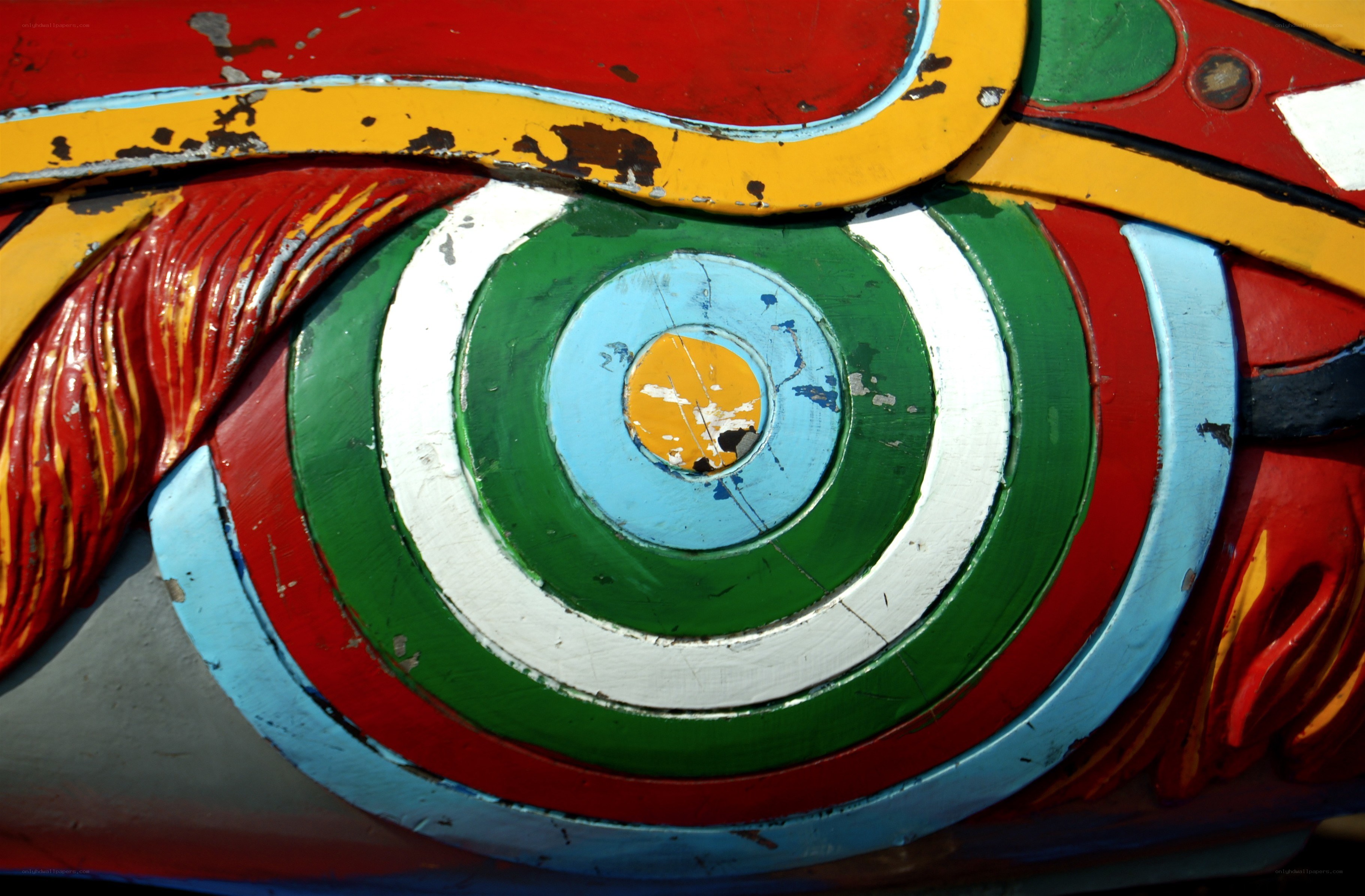 colorful painted eye detail