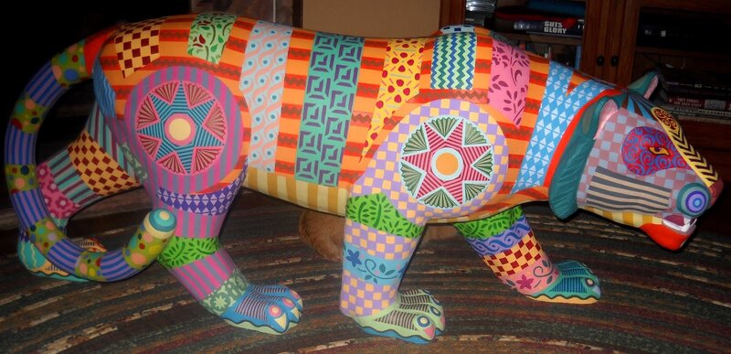 Colorful Painted Jaguar