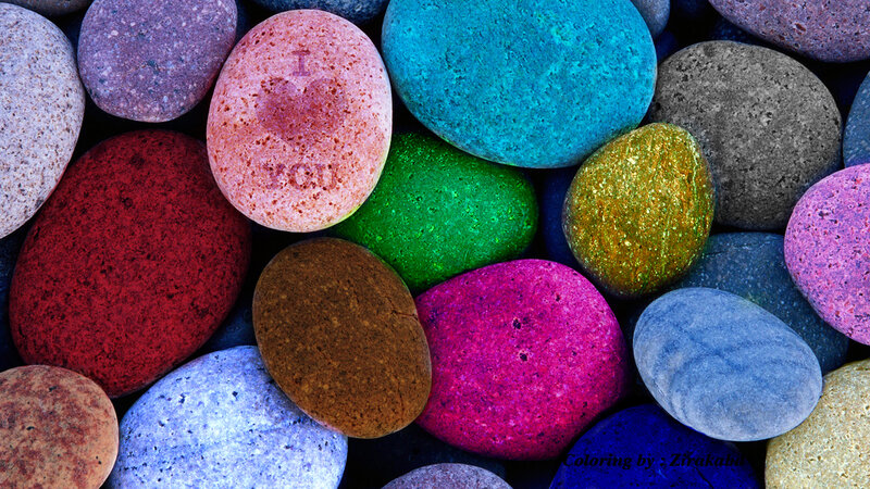 Colorful Painted Stones