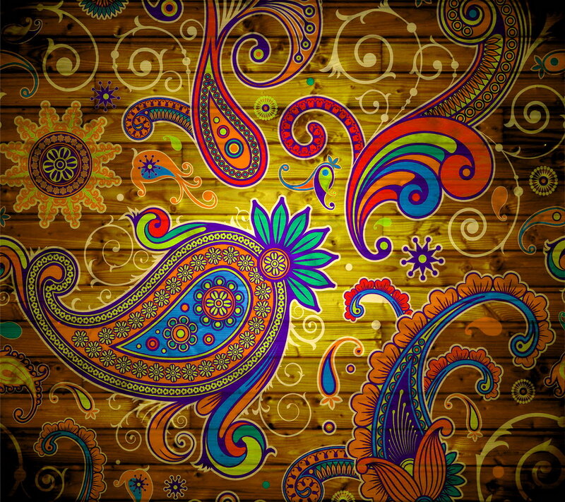 Colorful Paisley Pattern — Brown, Vibrant