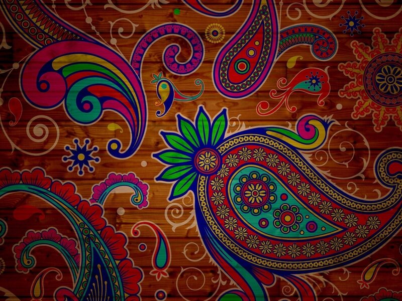 Colorful Paisley Pattern — Red