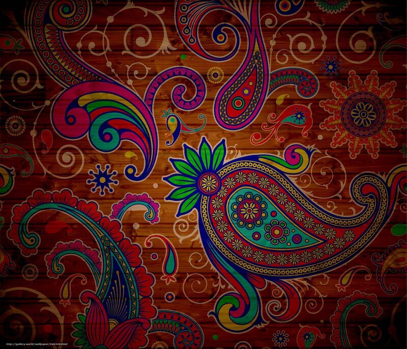 Colorful Paisley Pattern — Red, Vibrant, Digital Art