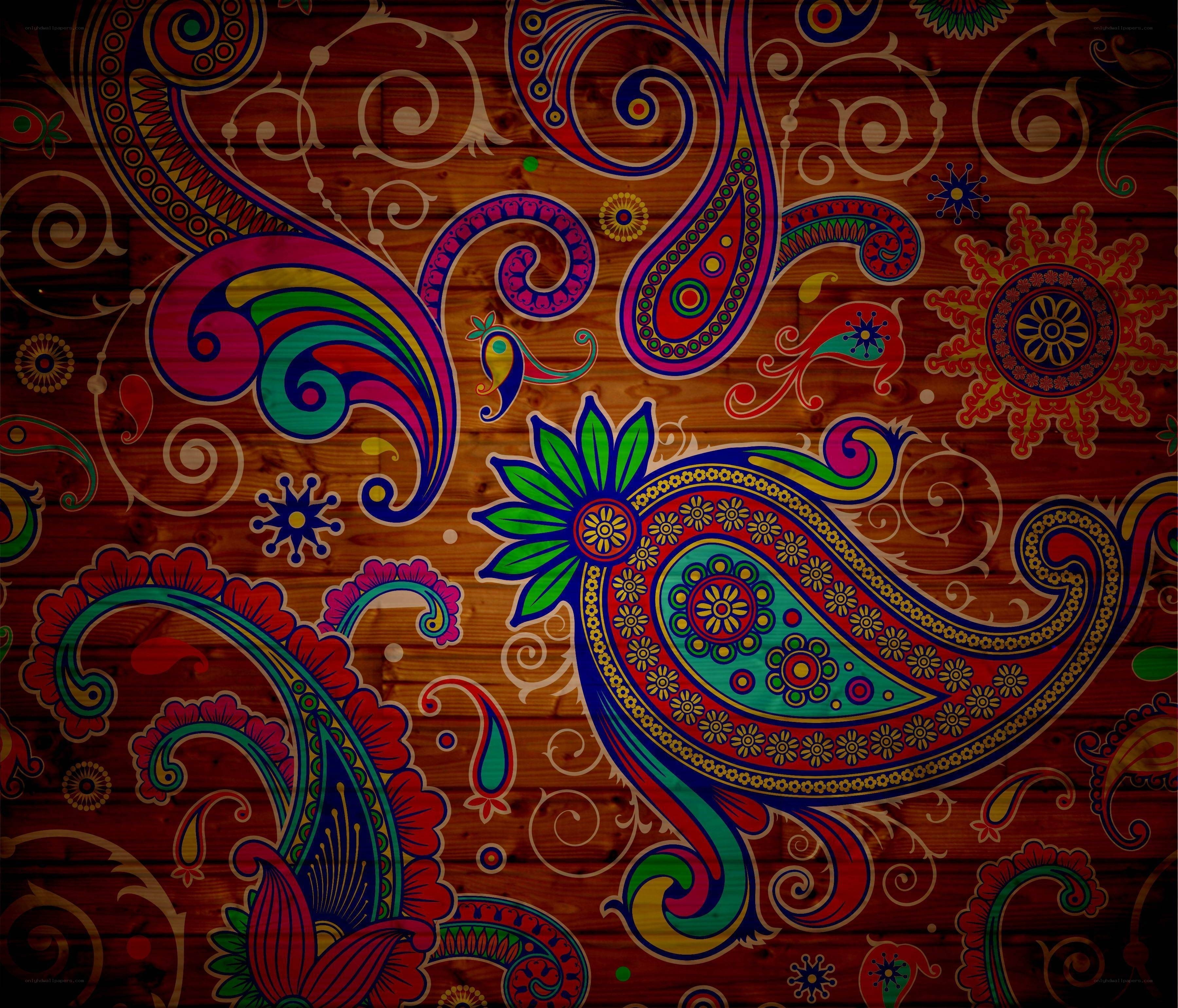 colorful paisley pattern
