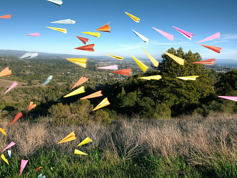 Colorful Paper Airplanes