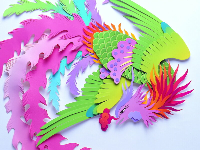Colorful Paper Bird