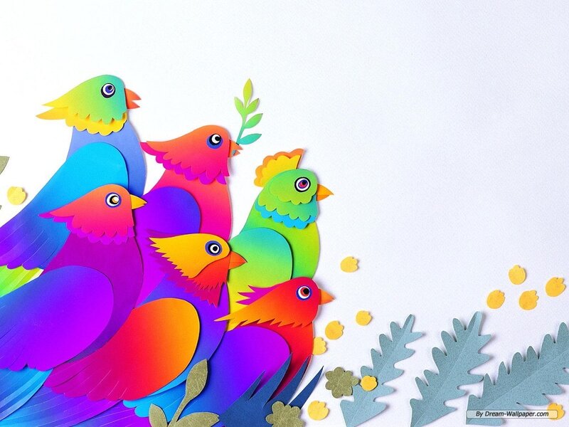 Colorful Paper Birds