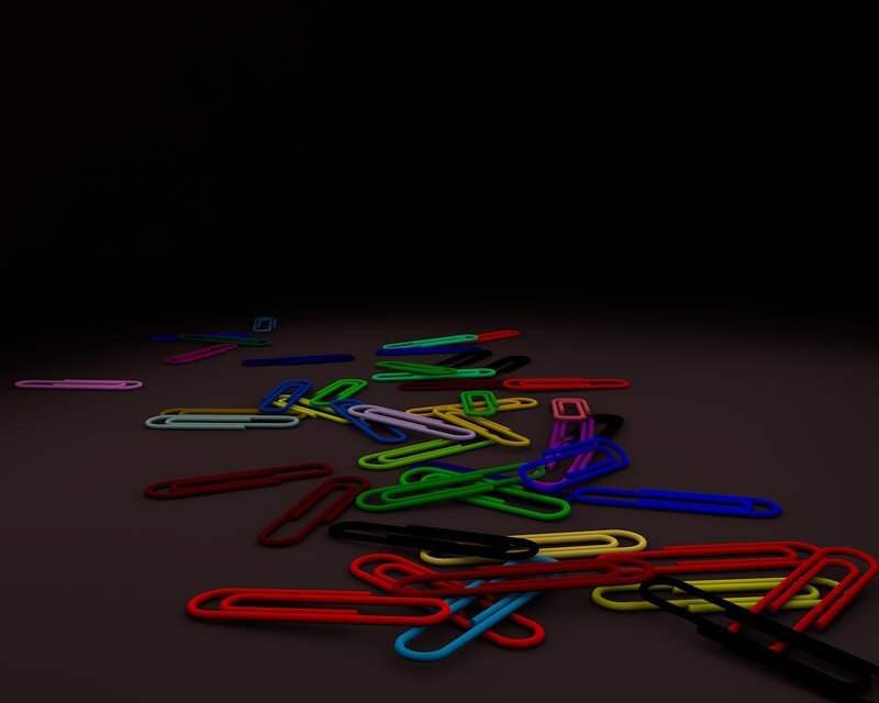 Colorful Paper Clips — Red