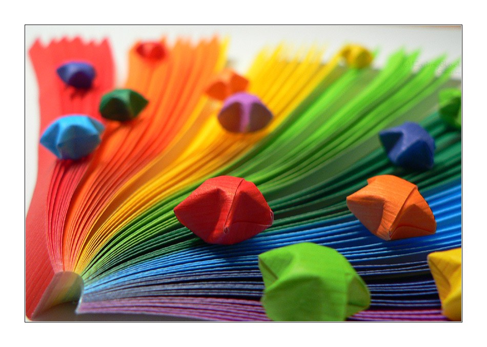 Colorful paper craft art