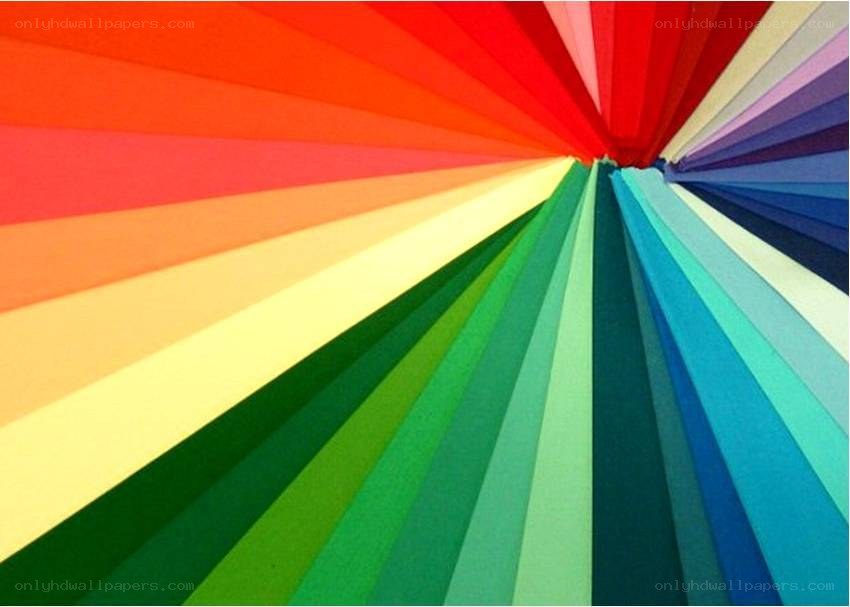 Colorful paper fan