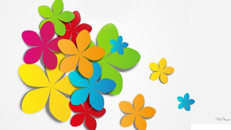 Colorful Paper Flowers — Yellow