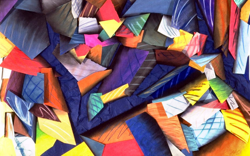 Colorful Paper Fragments