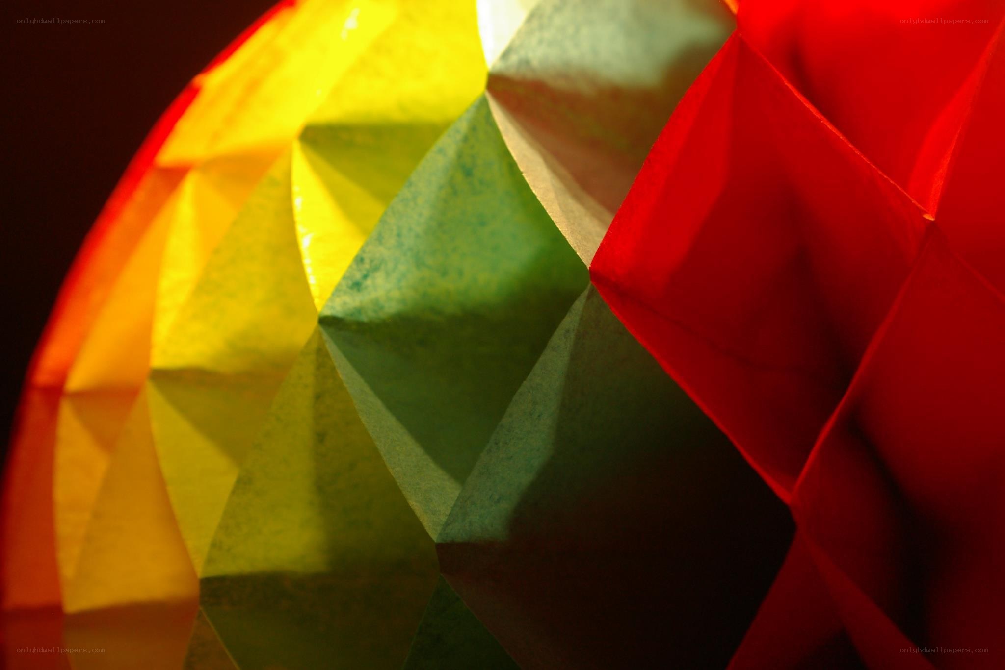Colorful paper lantern close-up