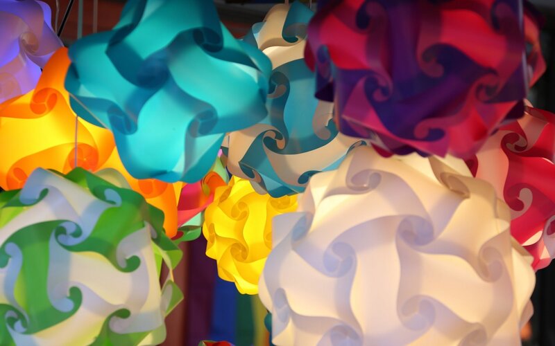 Colorful paper lanterns
