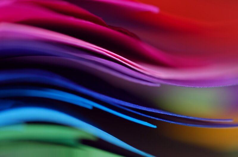 Colorful paper layers