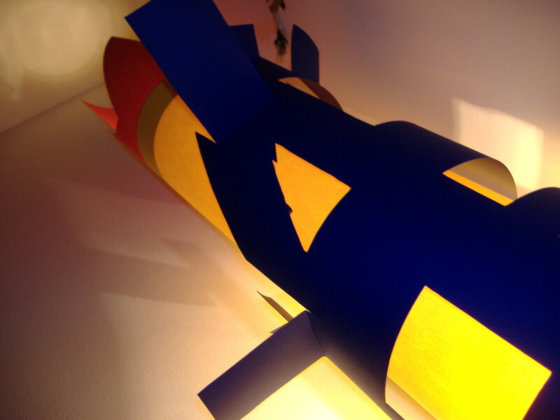 Colorful paper sculpture