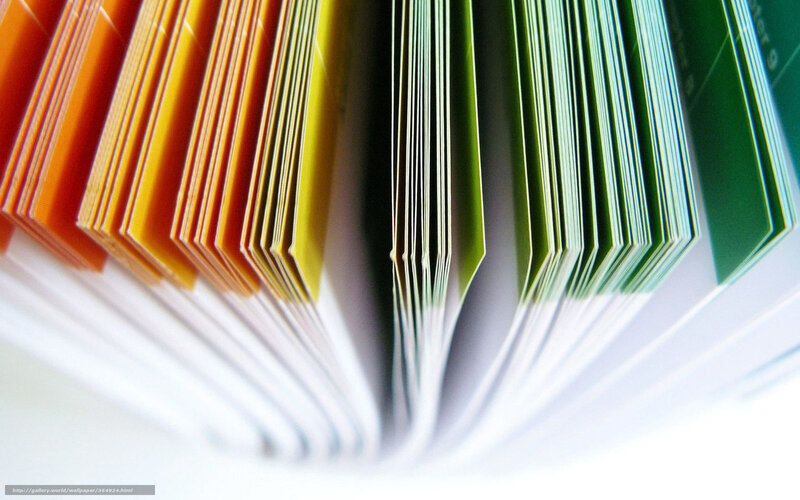 Colorful paper stack close-up
