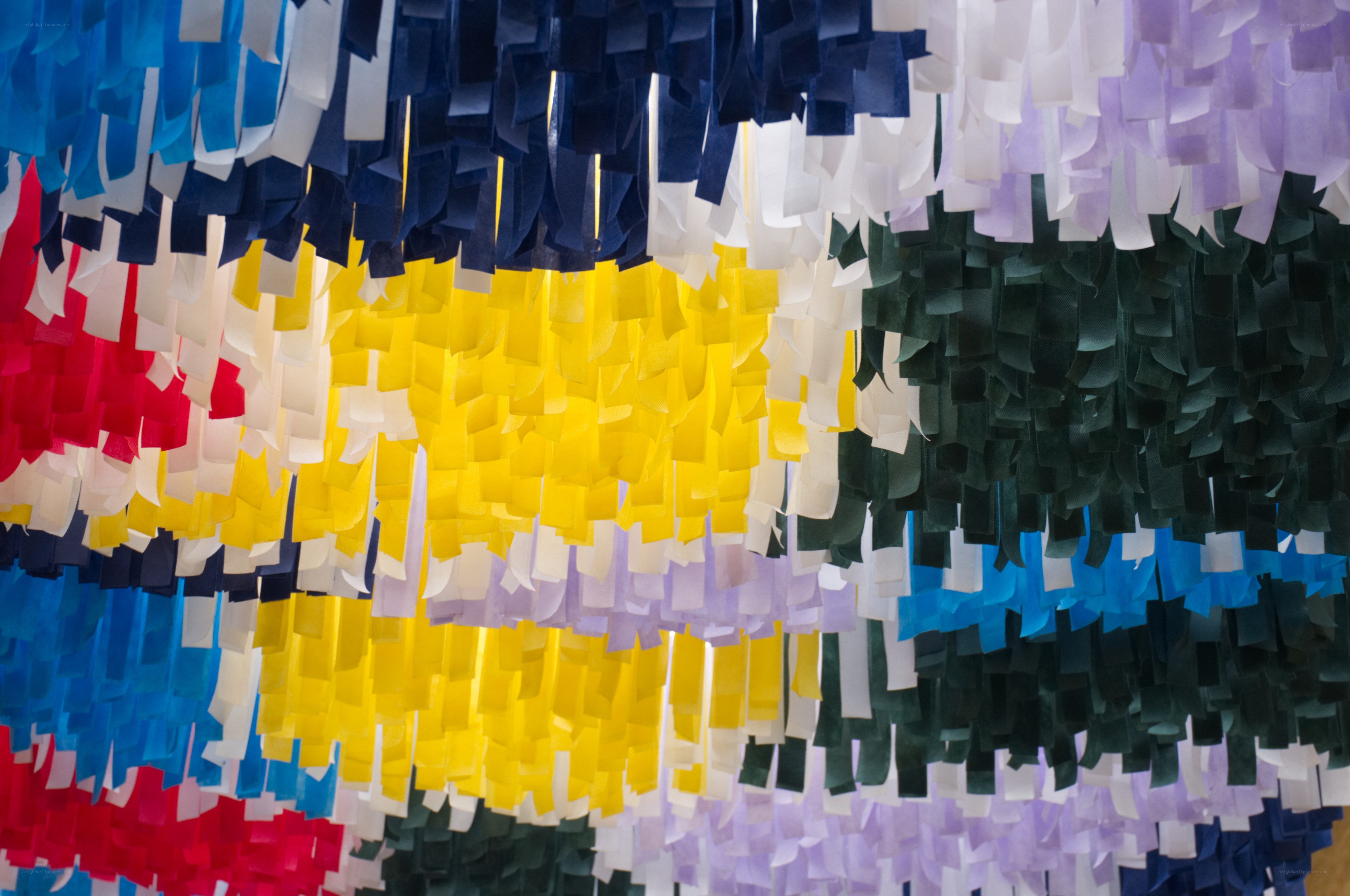 Colorful paper streamers