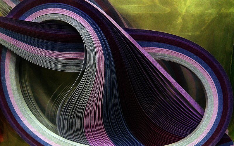 Colorful paper swirl art