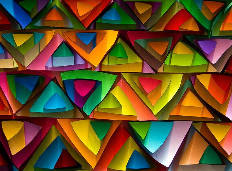 Colorful Paper Triangles