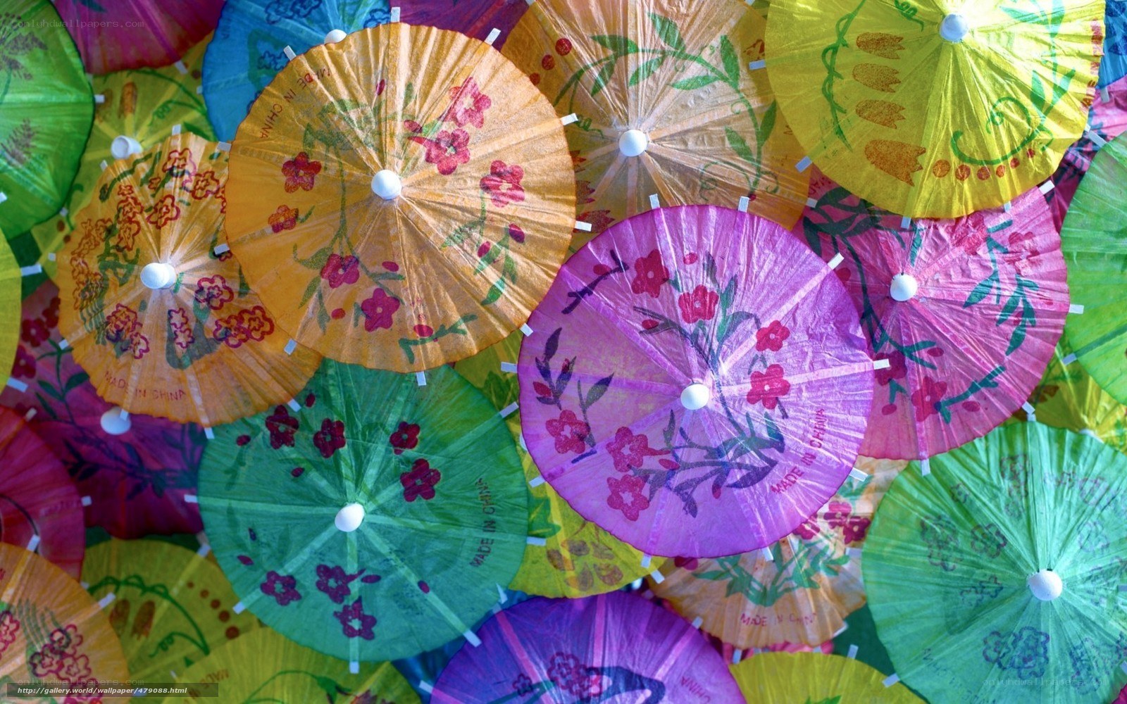 Colorful paper umbrellas