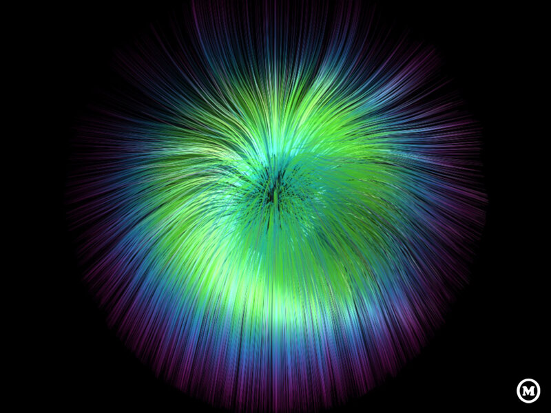 Colorful Particle Burst — Green