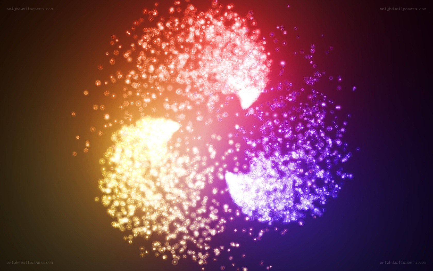 colorful particle explosion